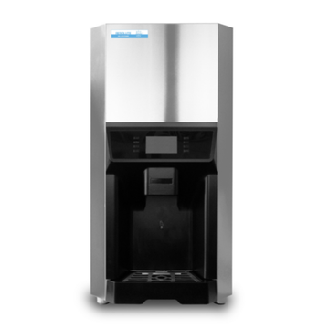 Countertop Ice Water Dispenser for offices and healthcare providing ice and water in a sleek, compact design.