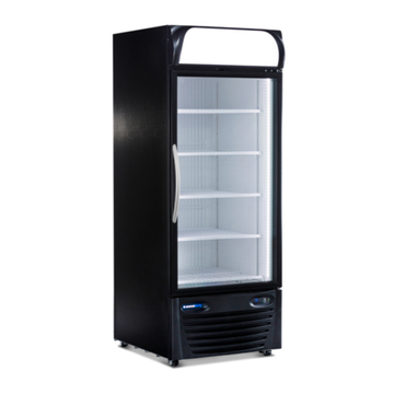 Commercial refrigerators for restaurants with glass door and spacious interior for easy storage.