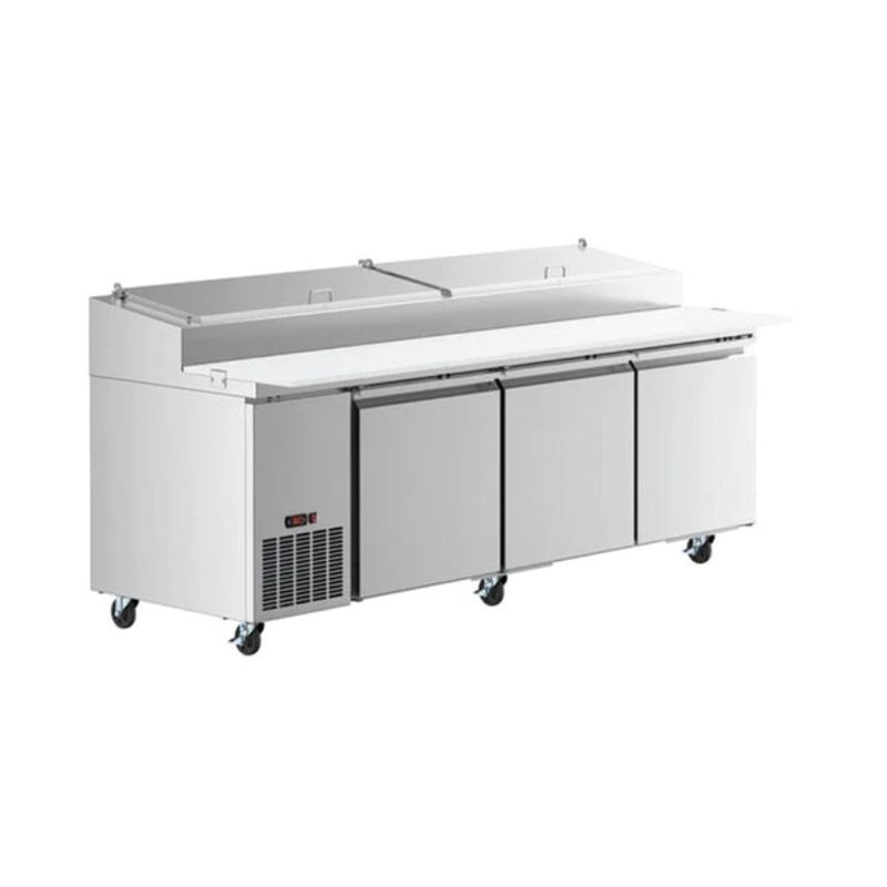 Ancaster Food Equipment AFE-PPT-92 3-Door Commercial Pizza Prep Table - 92"