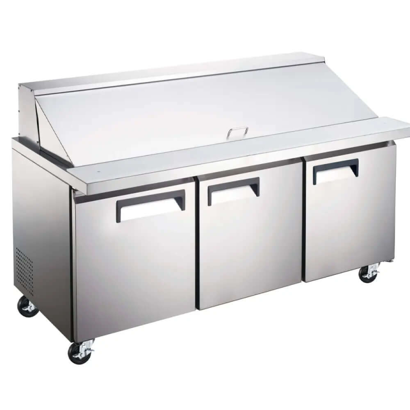 Ancaster AFE-PTM-70 70.4-Inch 3-Door Refrigerated Mega Top Prep Table