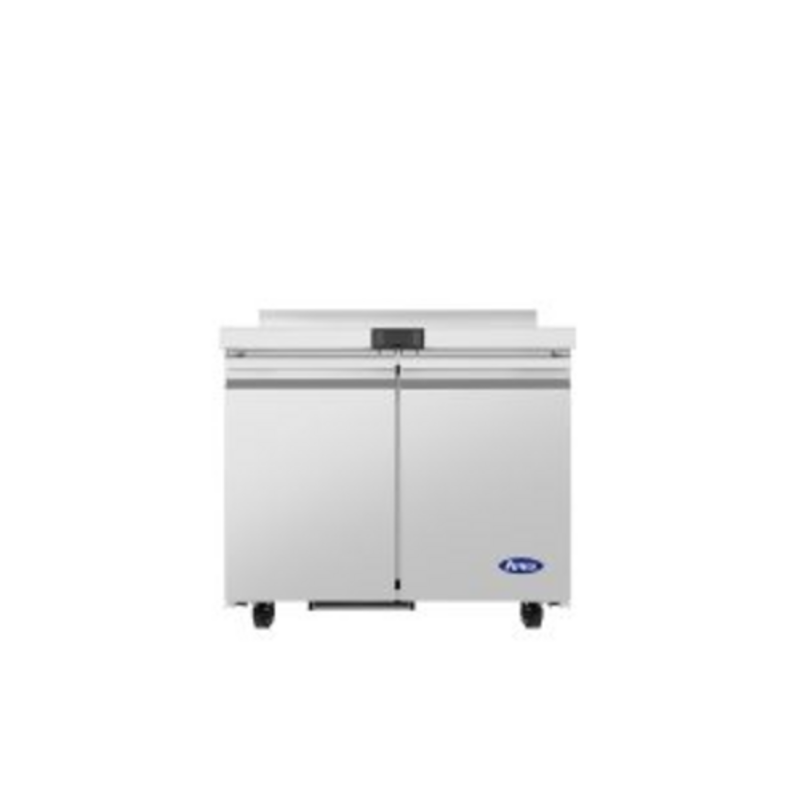 Atosa AWR36SD 36-Inch Two-Door Worktop Refrigerator with Backsplash