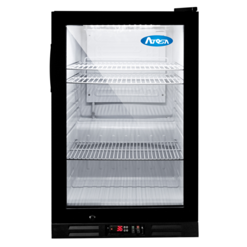Atosa CTD-3T 2.4 Cu. Ft. Black Countertop Glass Door Refrigerator Merchandiser