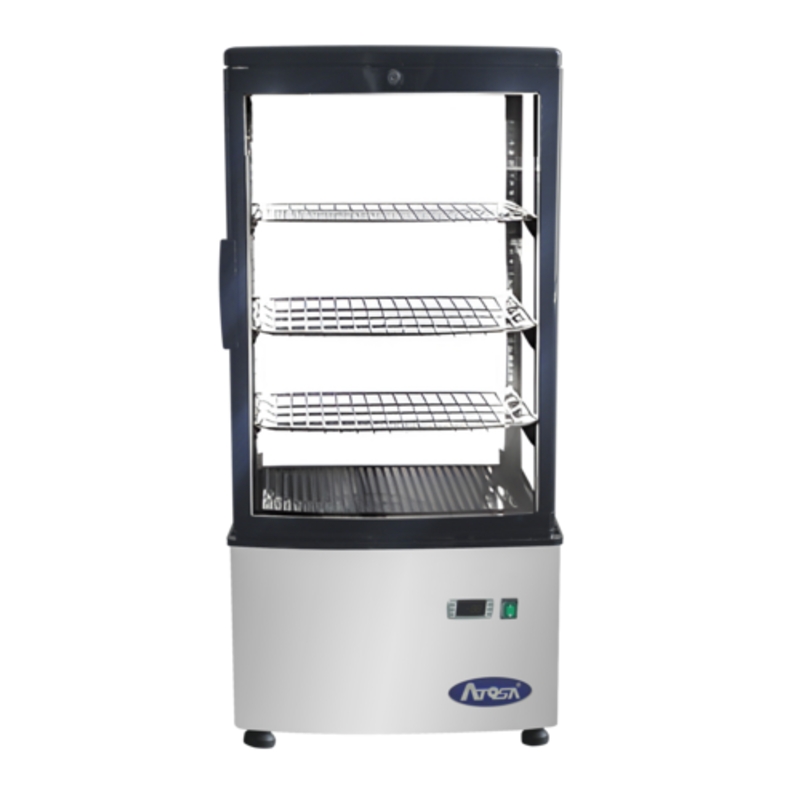 Atosa DSRC-28 2.8 Cu. Ft. 4-Sided Glass Countertop Refrigerated Display Case