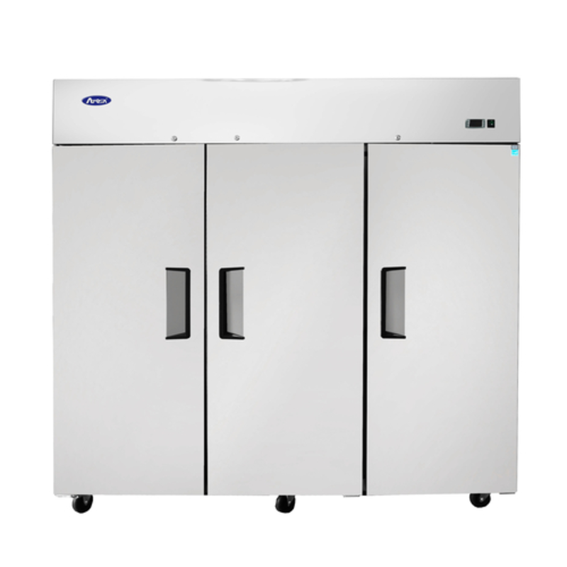 Atosa MBF8003GR Commercial 3-Door Reach-In Freezer - Top Mount Compressor