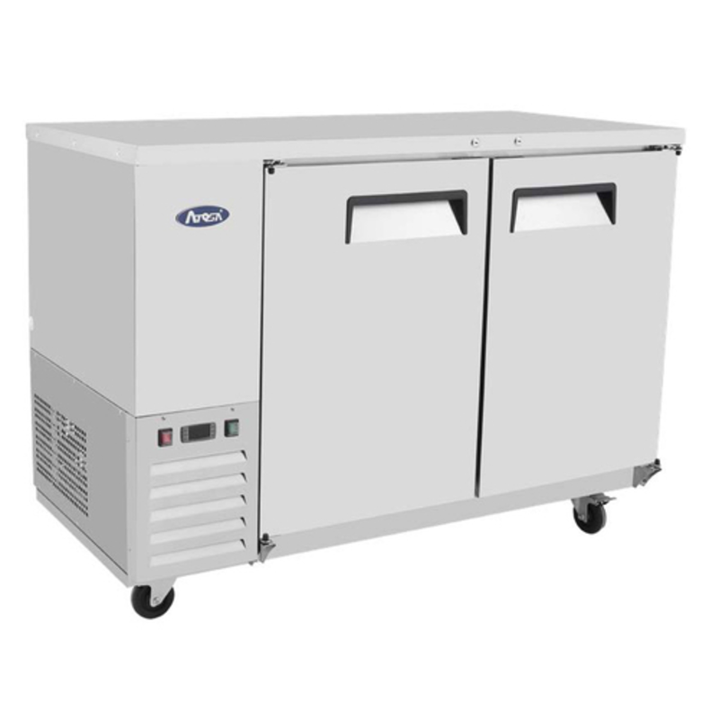 Atosa SBB59GRAUS1 57.75" Two-Door Shallow Depth Refrigerated Back Bar Cooler