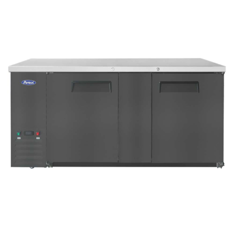Atosa SBB69GRAUS2 68-Inch Shallow Depth 2-Door Refrigerated Back Bar Cabinet