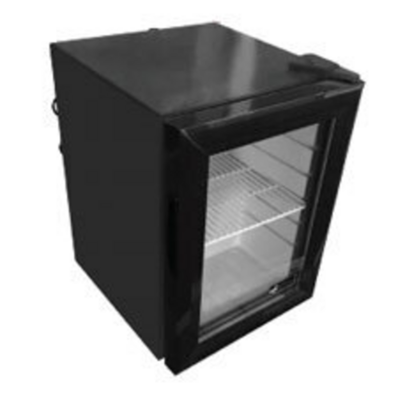 EFI C1-21GDCT 13.8-Inch Black Countertop Glass Door Merchandiser Refrigerator - 21L