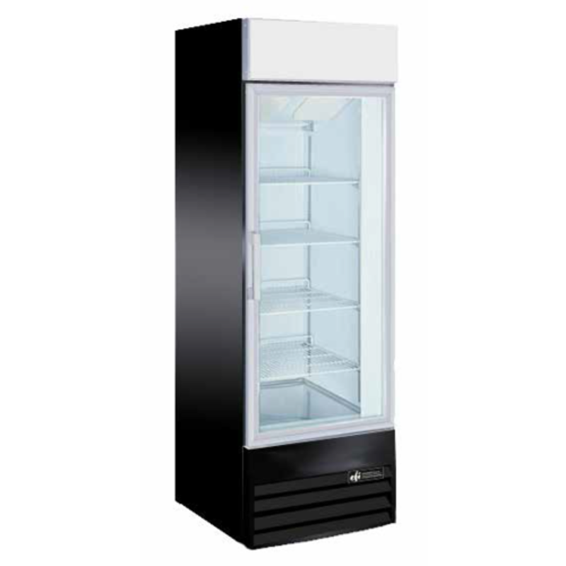EFI C1-27GDVCX 23 Cu. Ft. Black Single Glass Door Refrigerator Merchandiser