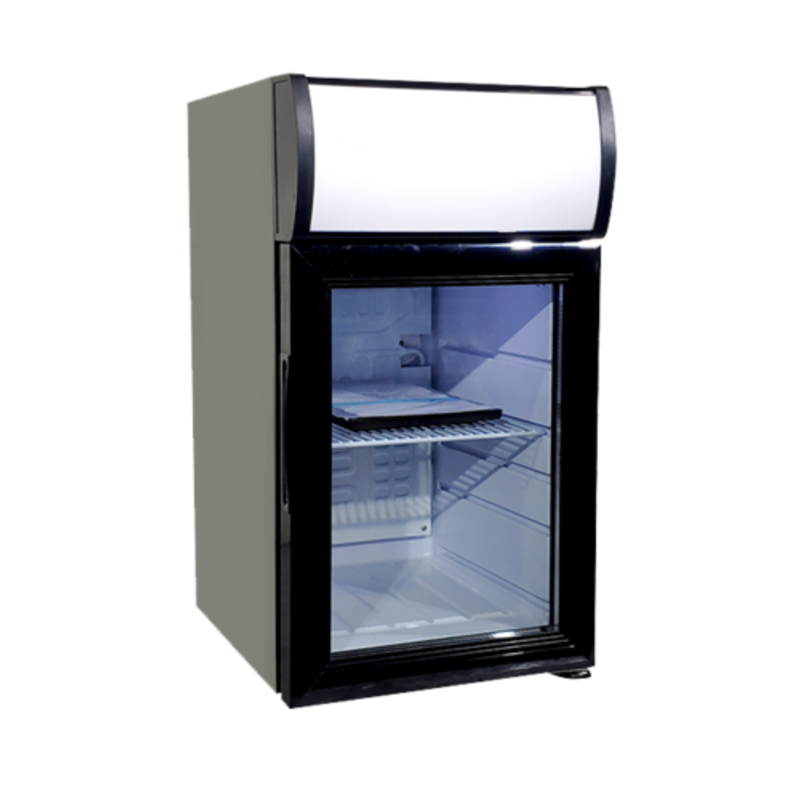 EFI C1-40GDCT-L 13-Inch Black Countertop Glass Door Merchandiser Refrigerator
