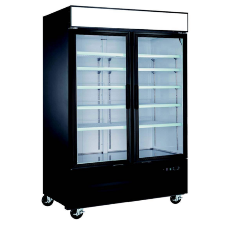 EFI Versa Chill X-Line 53.2" Black Glass Door Merchandiser Refrigerator - 45 Cu. Ft. (C2-53GDVCX)