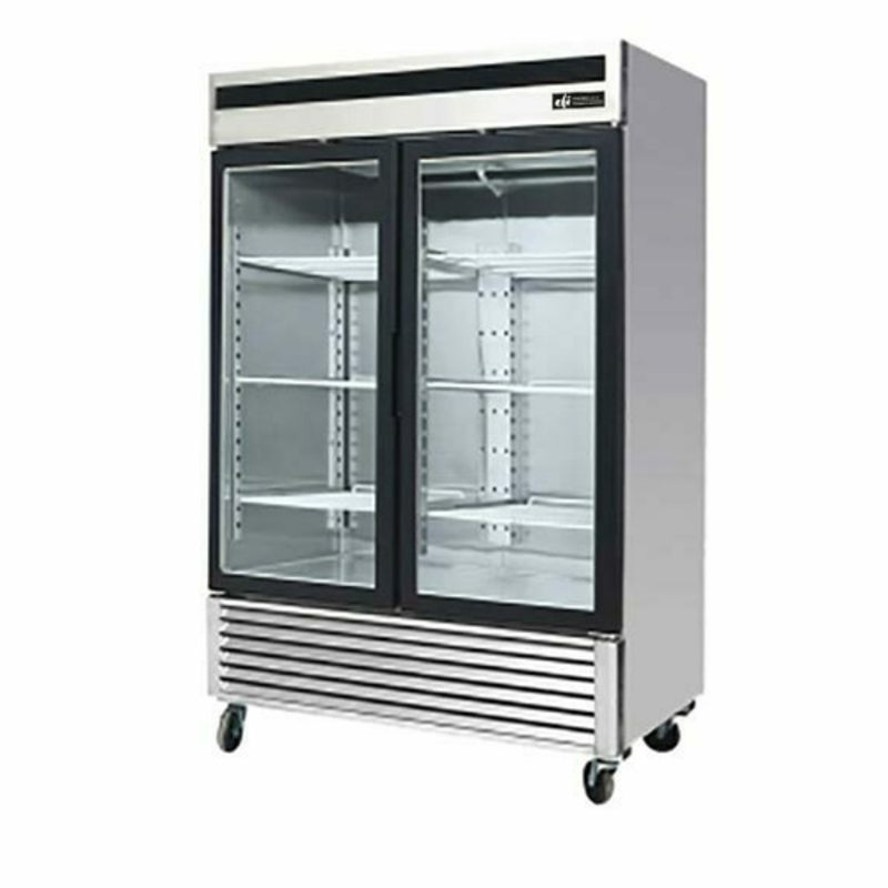 EFI 54-Inch Versa-Chill Glass Door Merchandising Refrigerator - C2-54GDSVC