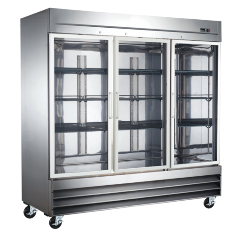 EFI 82-Inch C3-82GDSVCX X-Line 3-Door Glass Merchandiser Cooler