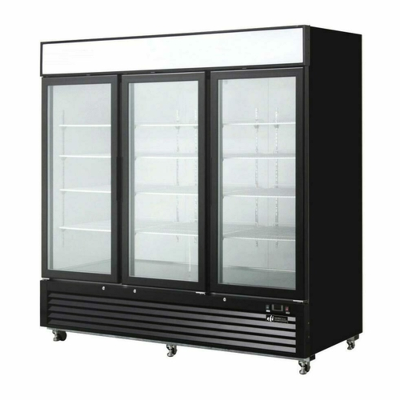 EFI C3-82GDVC 82-Inch 3-Door Glass Merchandising Refrigerator