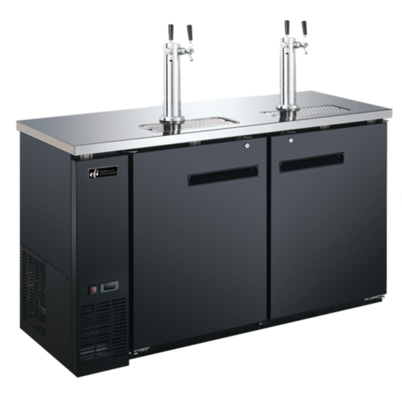 EFI CBBDD2-60CC 61-Inch Two-Door Commercial Kegerator with 4 Taps