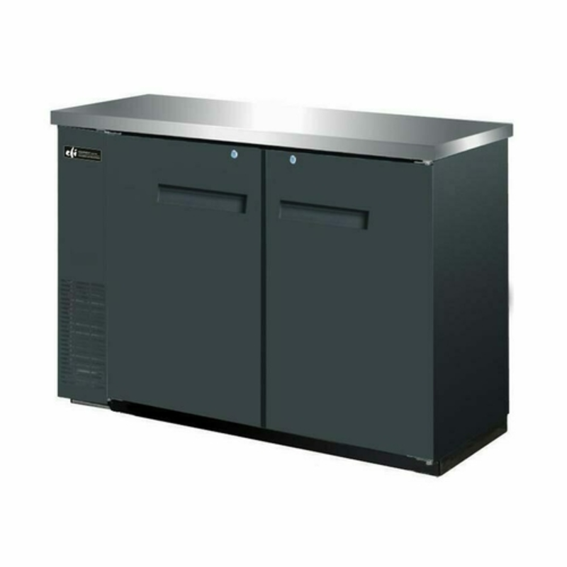 EFI CBBDR2-48CC 48.8-Inch Solid Door Refrigerated Back Bar Cooler