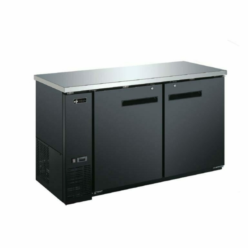 EFI 60.8-Inch Solid Door Refrigerated Back Bar Cooler CBBDR2-60CC