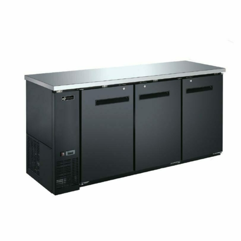 EFI 72.8-Inch Solid Door Refrigerated Back Bar Cabinet (CBBDR3-72CC)