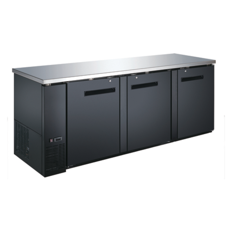 EFI CBBDR3-90CC 3-Door Solid Refrigerated Back Bar Cooler - 90.4"