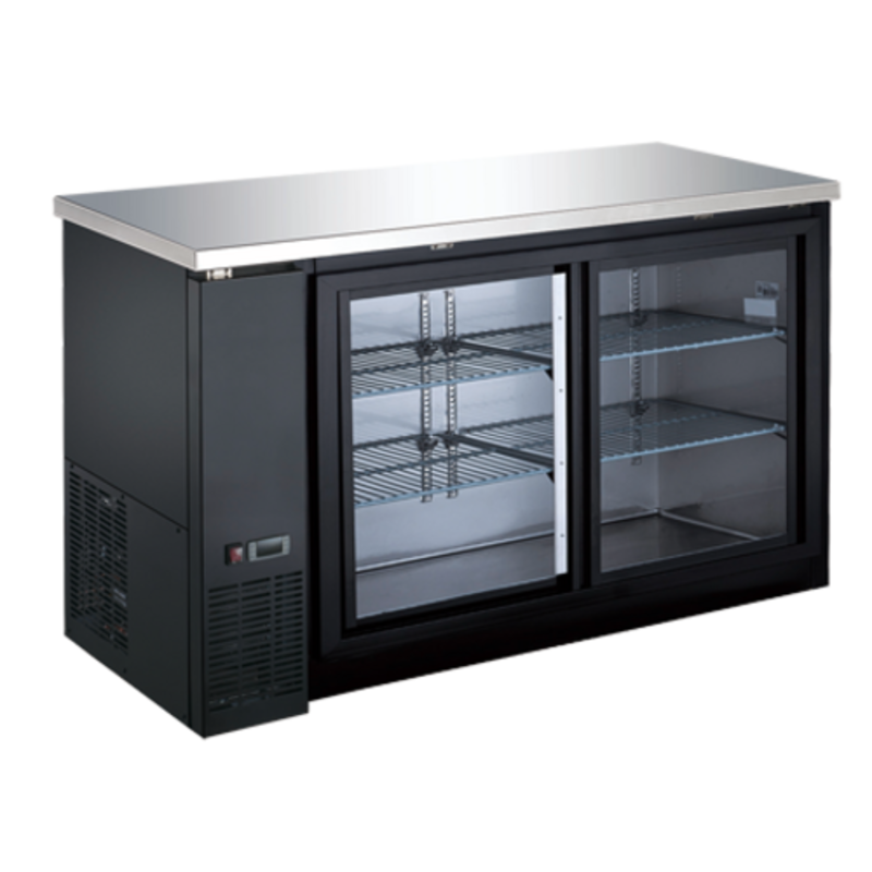 EFI CBBGDS2-60CC 61-Inch Sliding Glass Door Refrigerated Back Bar Cabinet