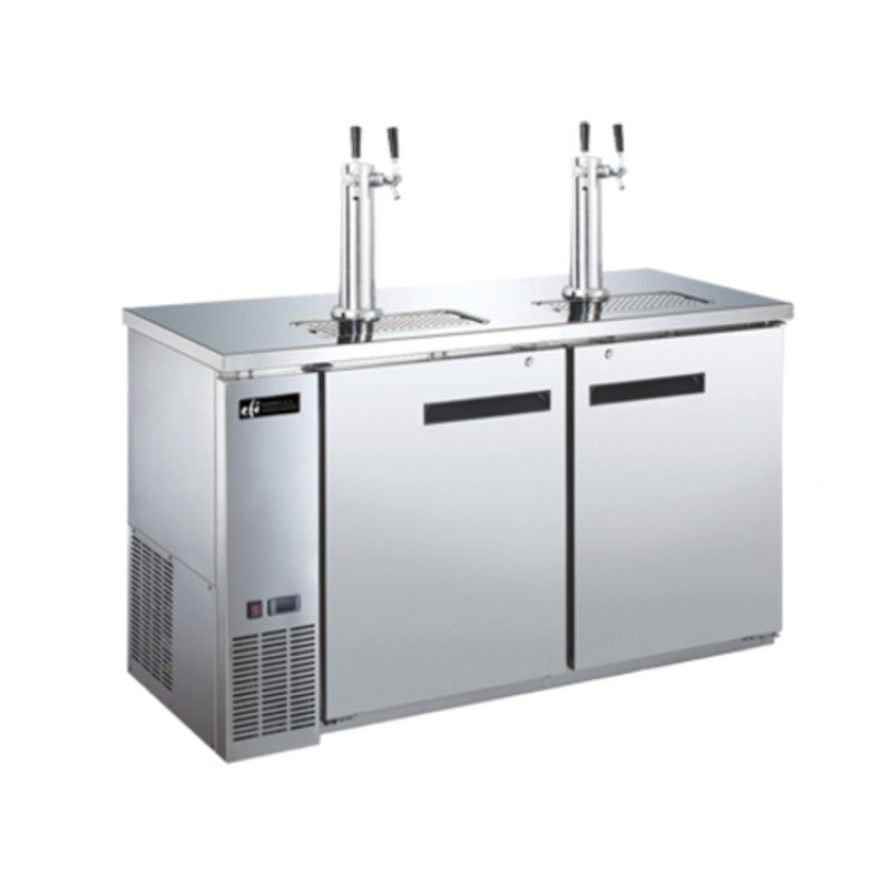 EFI CBBSDD2-60CC 60.9-Inch Commercial Direct Draw Beer Dispenser with Dual Towers