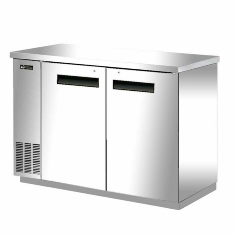 EFI CBBSDR2-48CC Solid Door Refrigerated Back Bar Cooler - 48.8"