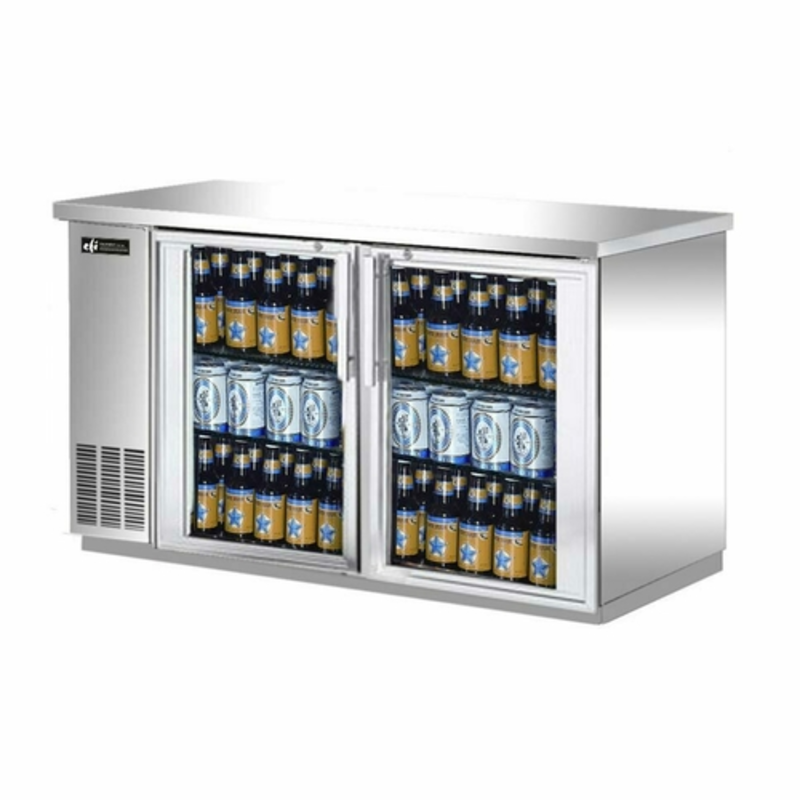 EFI CBBSGD2-60CC 61-Inch Two-Door Refrigerated Back Bar Cooler