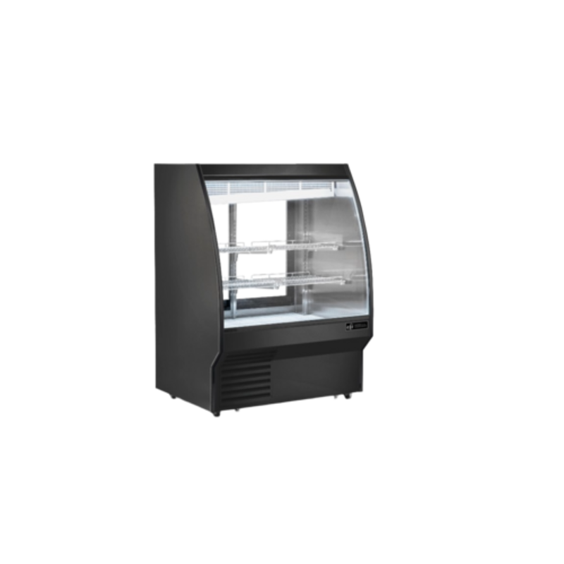 EFI CDCBC-36 36.3-Inch Curved Glass Refrigerated Deli Case - Black