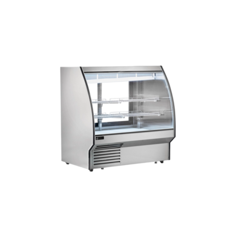 EFI CDCSC-60 60-Inch Stainless Steel Refrigerated Curved Glass Deli Case