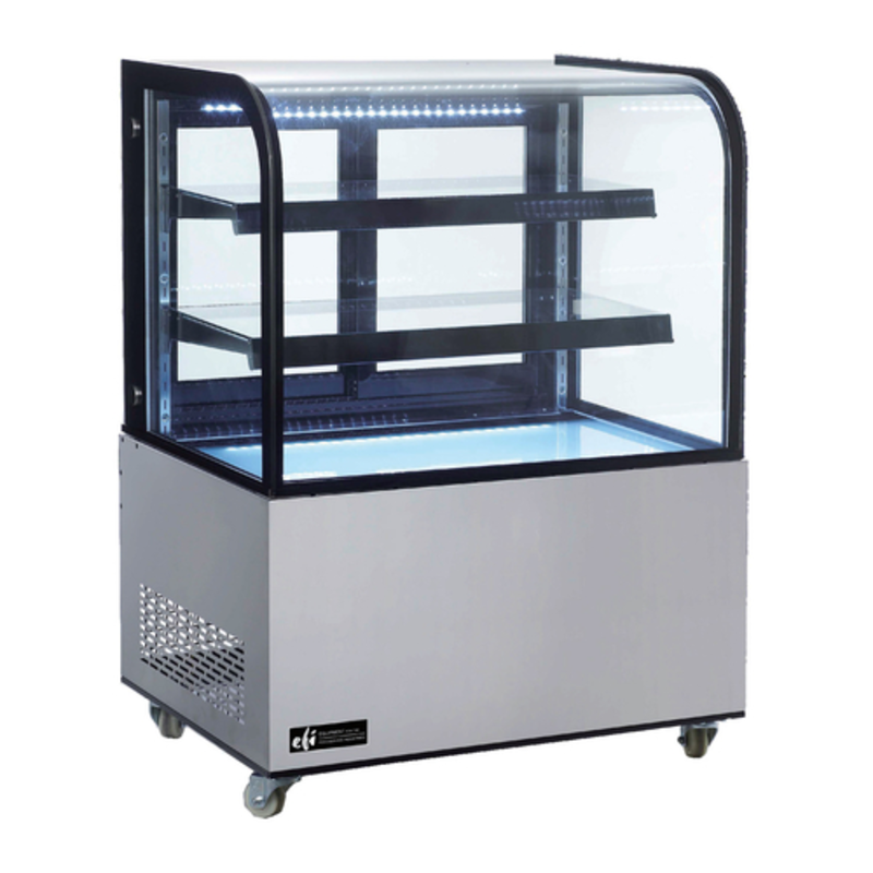 EFI CGCM-3648 36-Inch Curved Glass Refrigerated Bakery Showcase - 10.4 Cu. Ft.