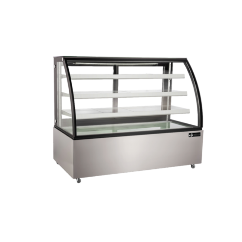 EFI CGCM-7356 72-Inch Curved Glass Refrigerated Merchandiser Display Case
