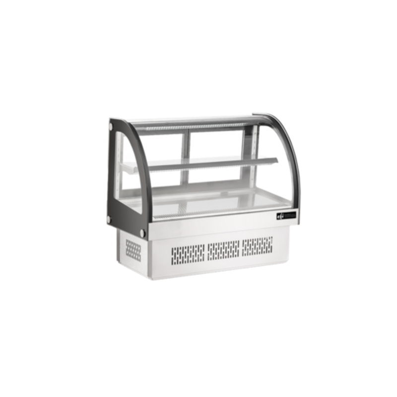 EFI CGCM-CT-3633 36-Inch Curved Glass Refrigerated Drop-In Merchandiser