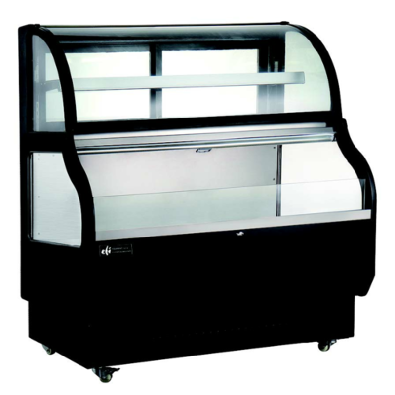 EFI CGOCM-5261 51.7-Inch Dual-Service Refrigerated Deli Merchandiser with Wood-Look Finish