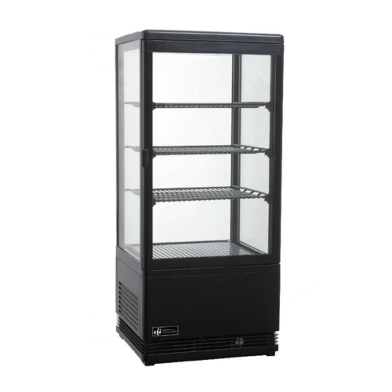 EFI CGCM-1738-B Compact 16.9" Square Glass Merchandiser Cooler (2.9 Cu. Ft.)