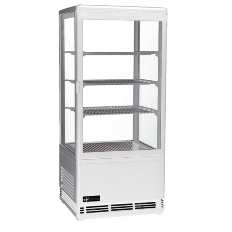 EFI CGSM-1738-W 17-Inch White Countertop Square Glass Display Refrigerator