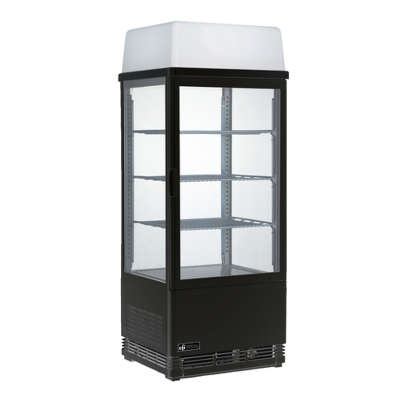 EFI CGSM-1742-B-L 2.8 Cu. Ft. Four-Sided Glass Refrigerated Merchandiser