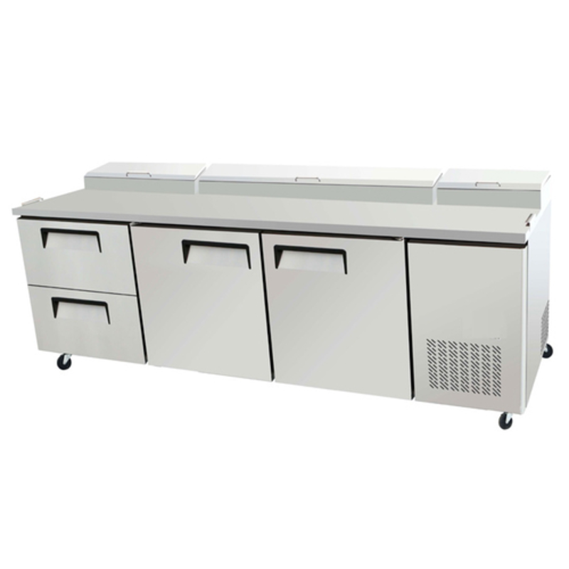 EFI 93-Inch Commercial Refrigerated Pizza Prep Table CPDW2-93VC