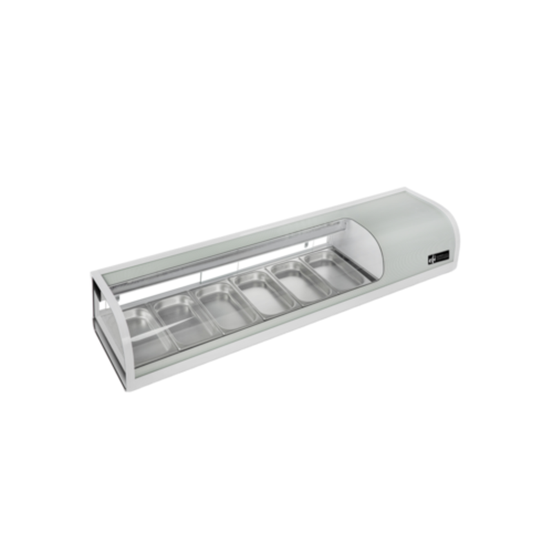 EFI CSCM-7213S 70.8" Silver Refrigerated Countertop Sushi Display Case