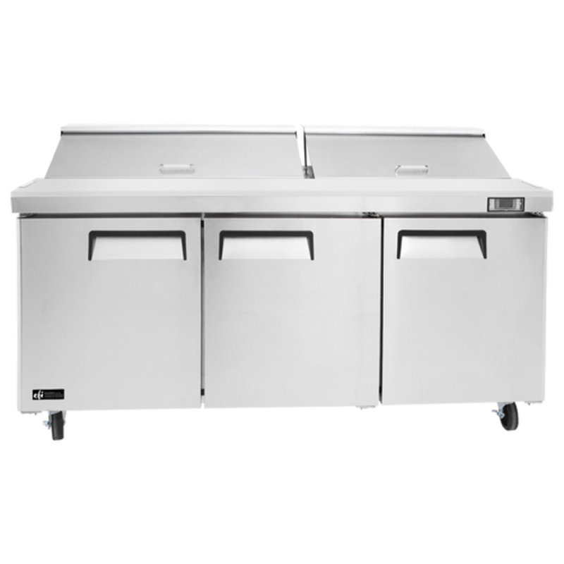 EFI CSDR3-72VC 72.7-Inch 3-Door Sandwich and Salad Prep Table Station