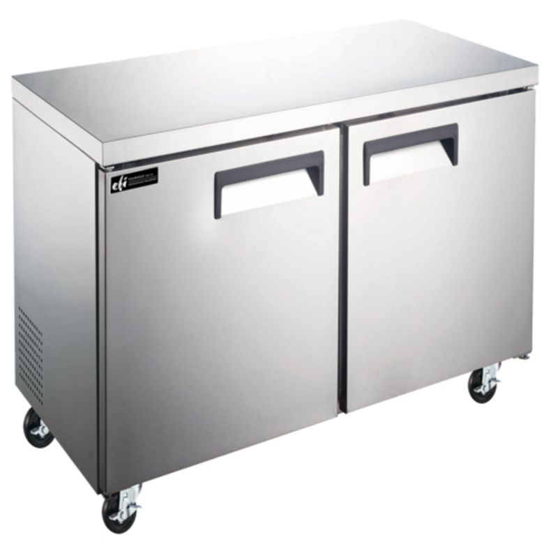 EFI 36.2" Two-Section Solid Door Undercounter Cooler CUDR2-36VCX