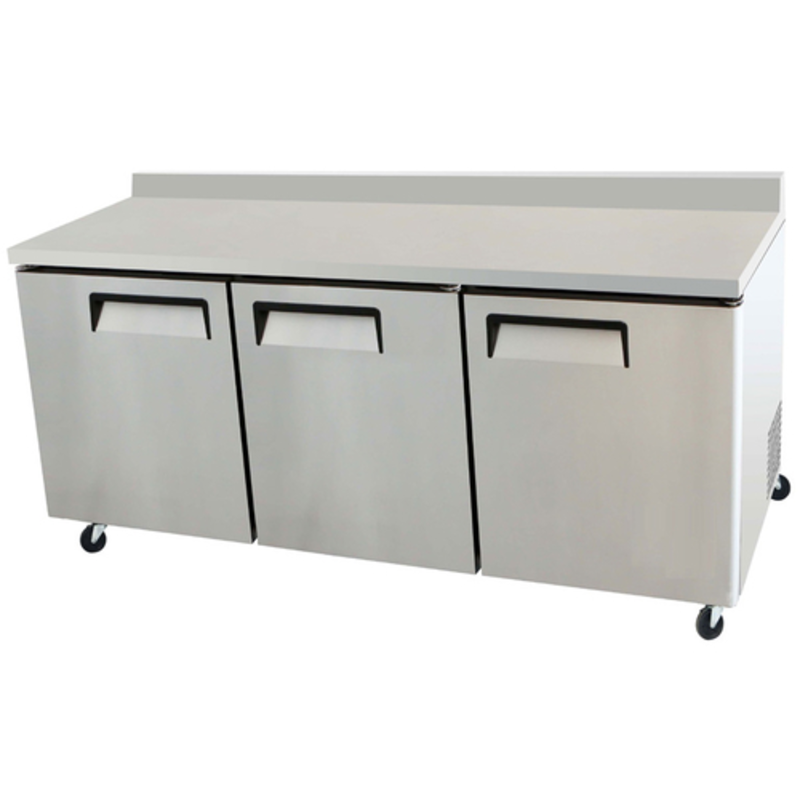 EFI CWDR3-72VC Versa-Chill 72-Inch 3-Door Refrigerated Worktop with Backsplash