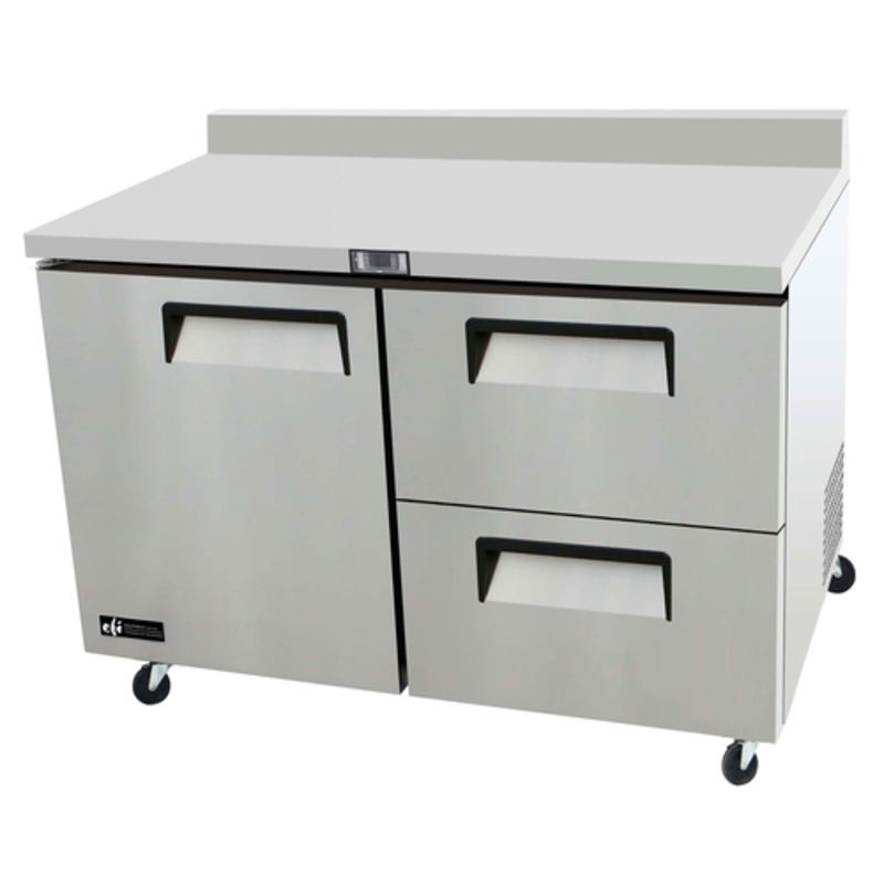 EFI 48-Inch Versa-Chill Refrigerated Worktop Counter with Door and Drawers CWDW2-48VC
