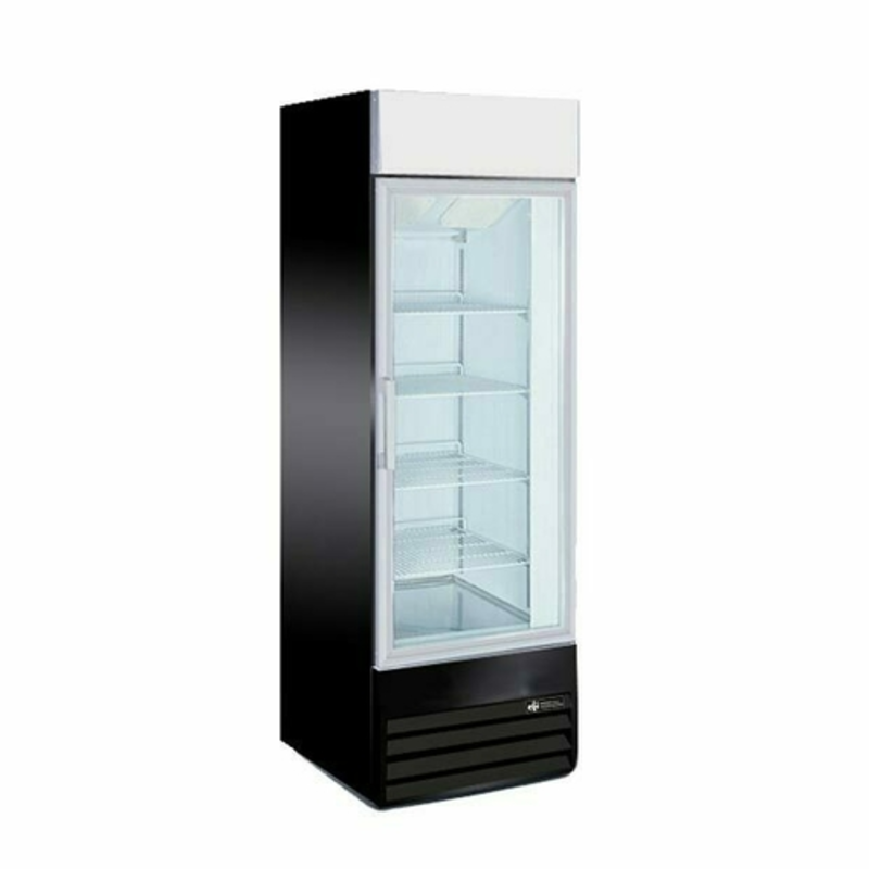 EFI F1-27GDVCX 27.2-Inch Black X-Line Single Glass Door Display Freezer