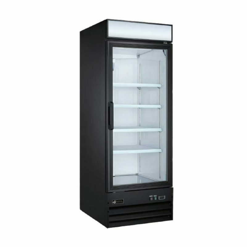 EFI F1-31GDVCX 22.9 Cu. Ft. Single Glass Door Display Freezer - Black
