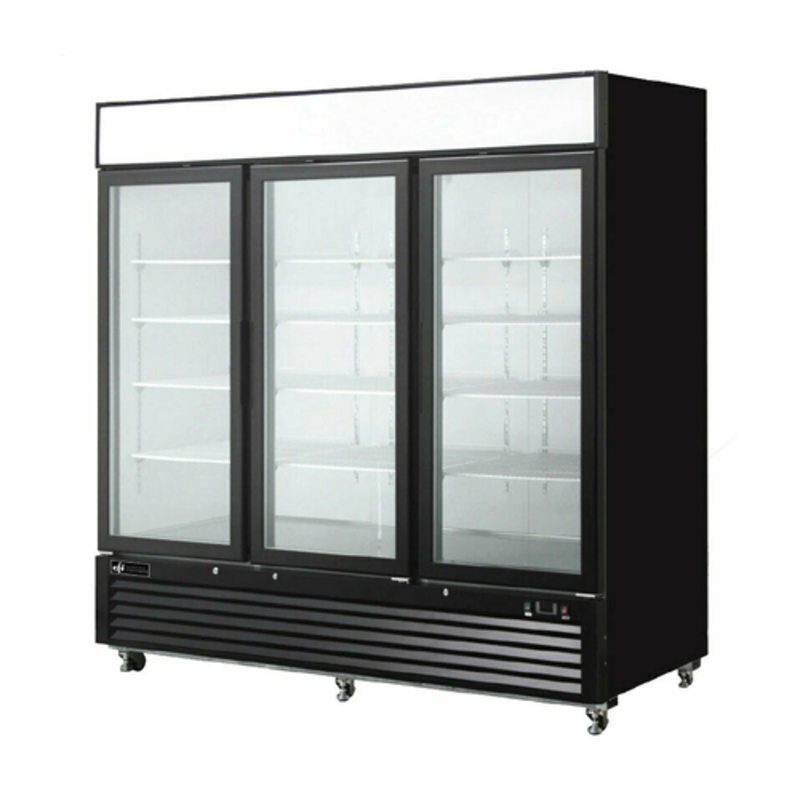 EFI F3-82GDVC Versa-Chill 82-Inch 3-Glass Door Commercial Display Freezer