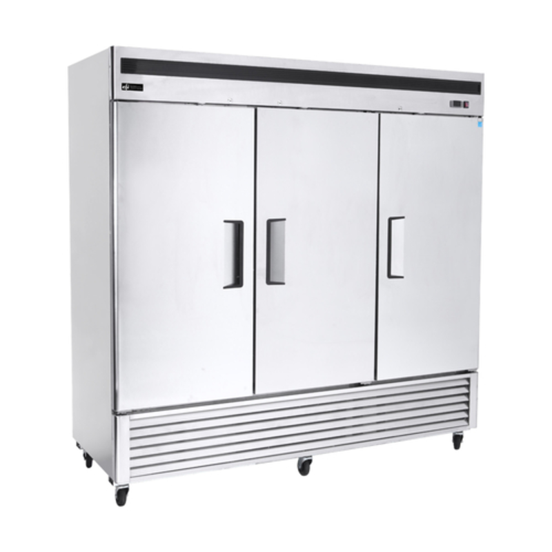 EFI F3-82VC 81.9-Inch Versa-Chill 3-Door Solid Reach-In Commercial Freezer