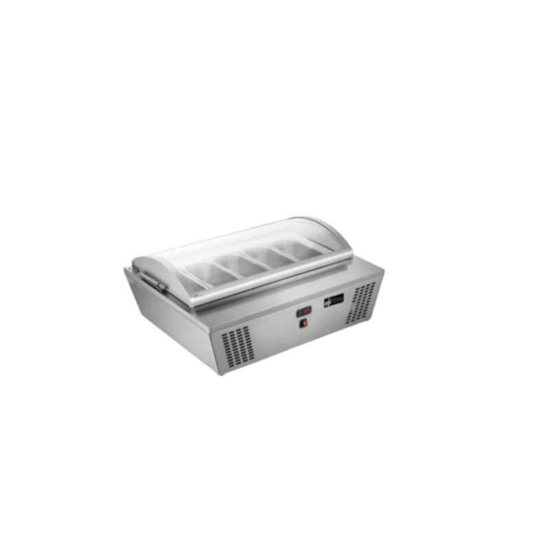 EFI FGCM-5P 38.5-Inch Countertop Gelato Display Freezer with Curved Glass Lid