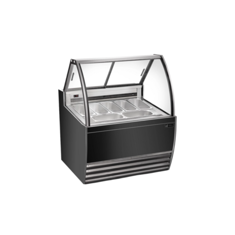 EFI FIGCB-4252 41.4-Inch Black Curved Glass Gelato Display Showcase