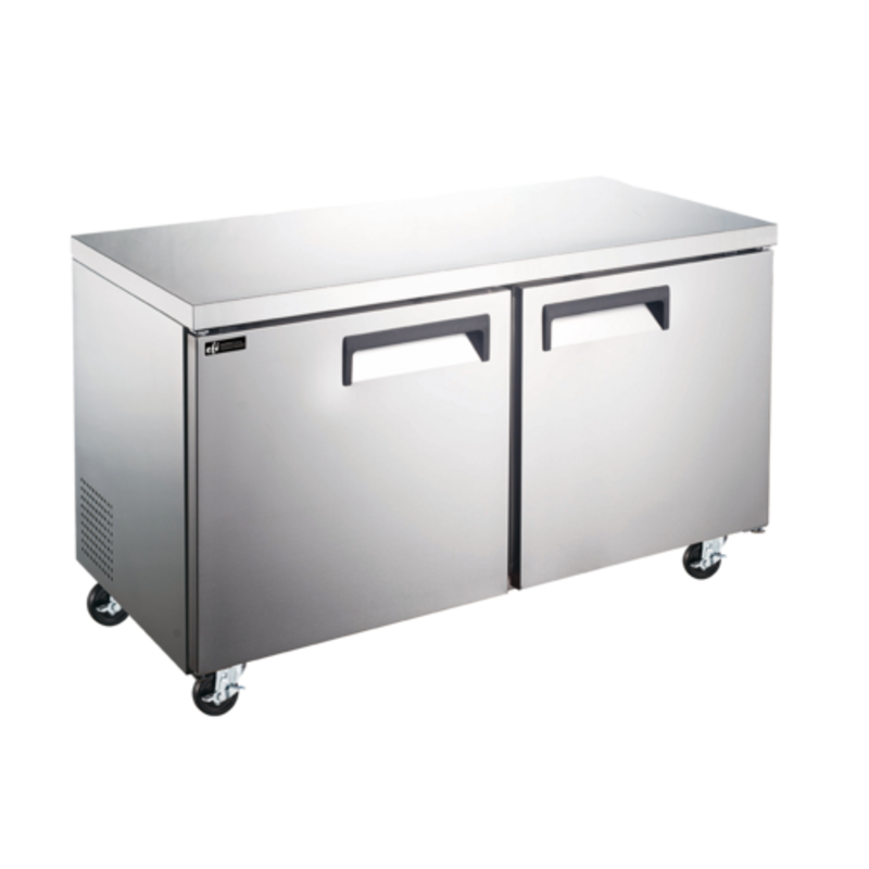 EFI FUDR2-60VCX 60-Inch X-Line Commercial Undercounter Freezer with Two Solid Doors
