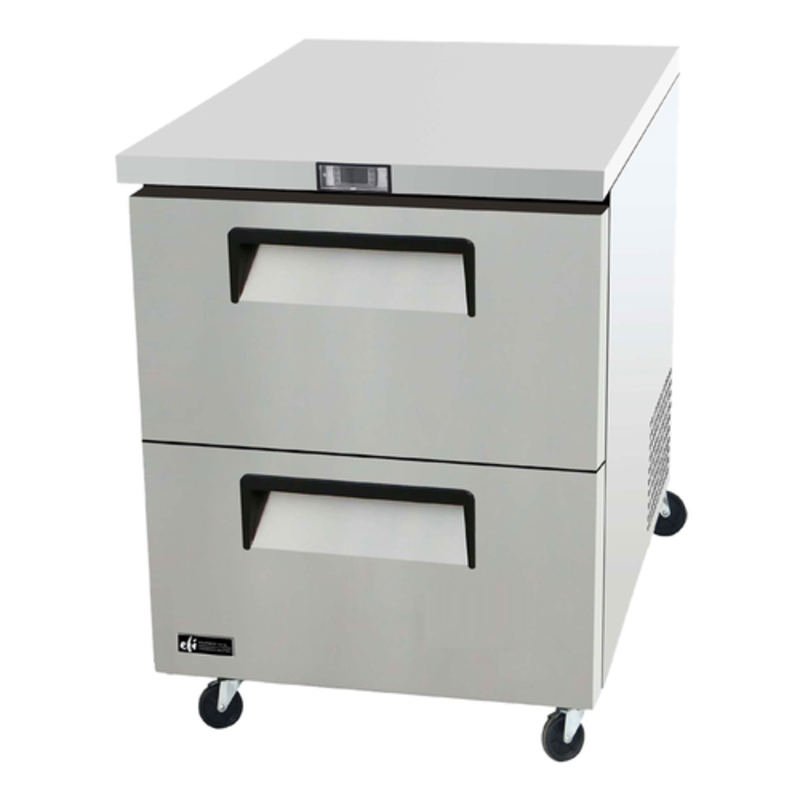 EFI FUDW2-27VC Versa-Chill 27.5-Inch Two-Drawer Undercounter Commercial Freezer