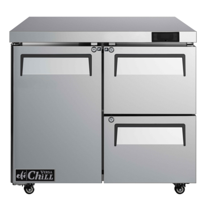 EFI FUDW2-36VC 36-Inch 1-Door 2-Drawer Undercounter Commercial Freezer